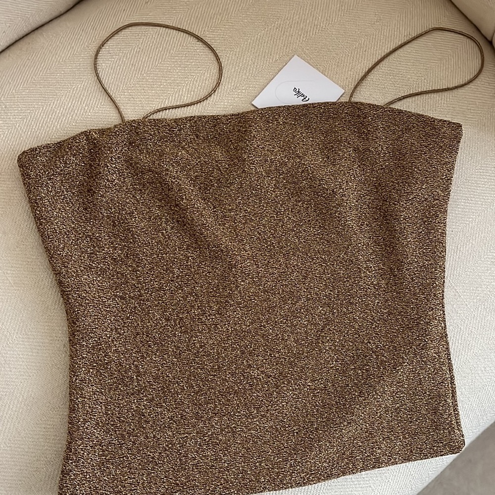 NWT Adika Gold glitter top